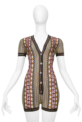 JEAN PAUL GAULTIER AW1990 CUTOUT KNIT ROMPER