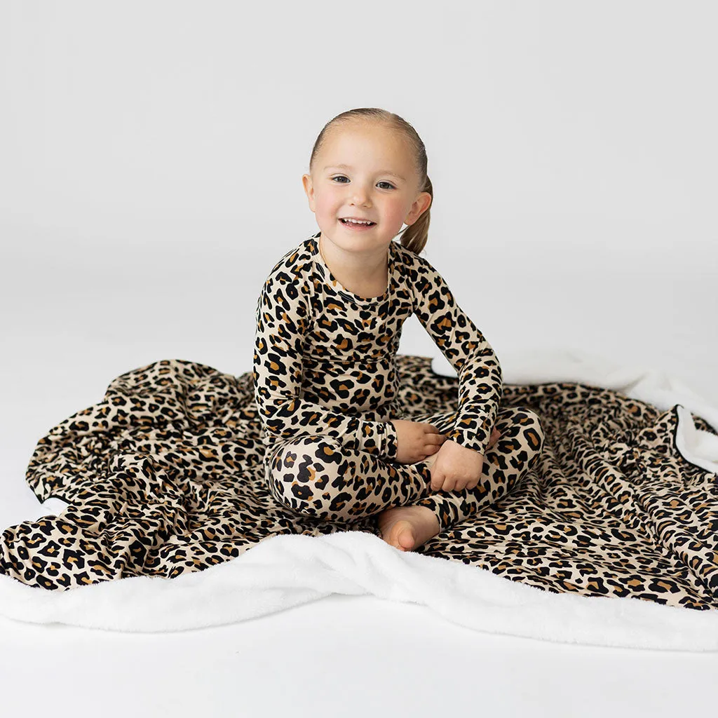 Lana Leopard Tan Luxe Plush Patoo Blanket