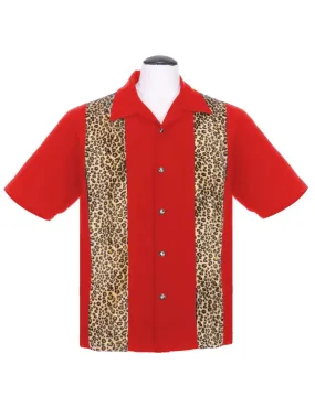 Leopard Panel- Red