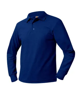 Long Sleeve Polo Shirt - ISLA - Royal Blue