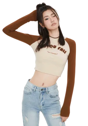 Long Sleeves Crop Top