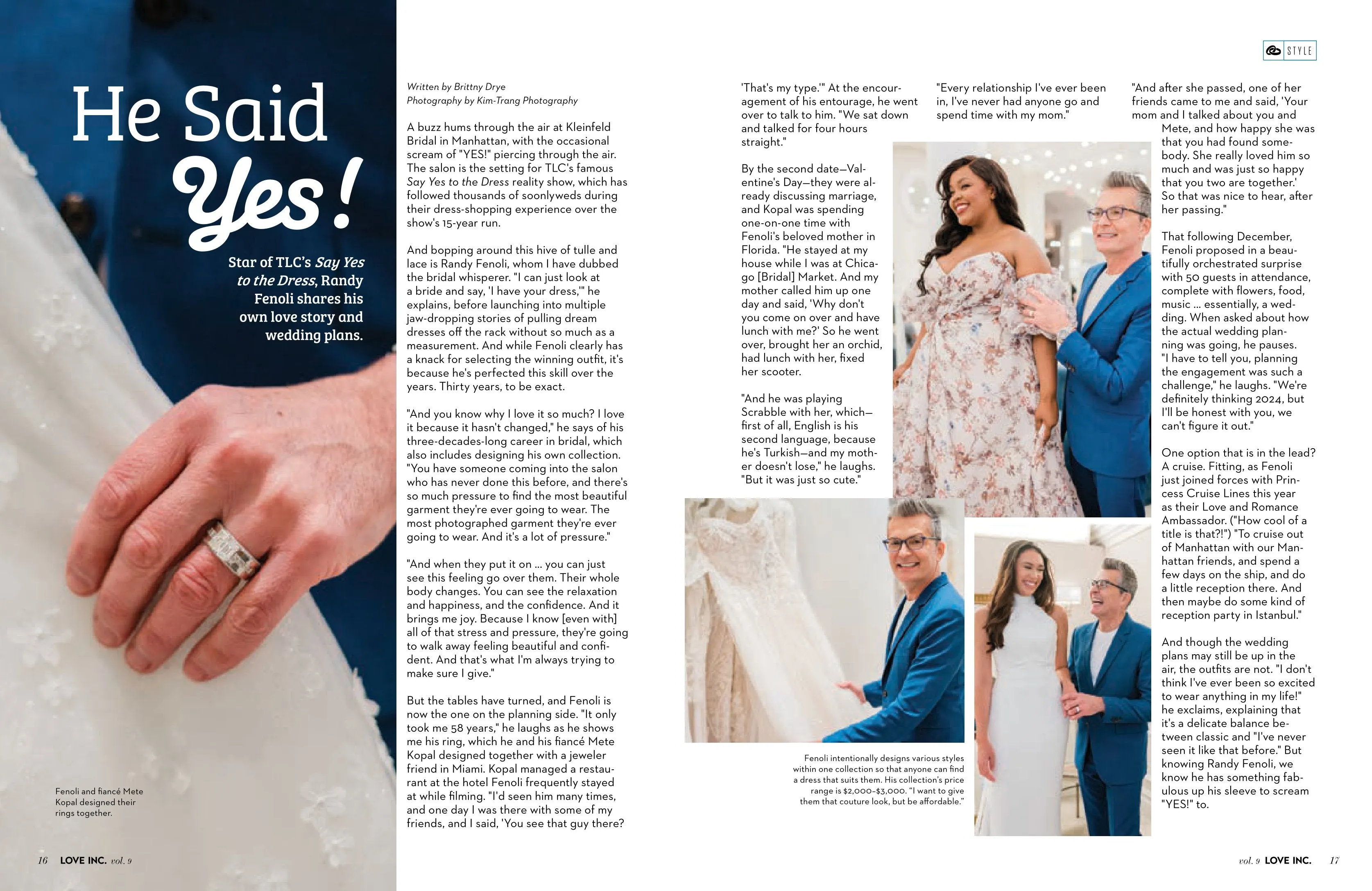 Love Inc. Volume 9 - Interview From America's Favorite Coupled-Up Drag Queens From RuPaul's Drag Race, Say Yes To The Dress's Randy Fenoli's Shares Wedding Details, 29 Weddings, Wedding E-Plan & Use AI