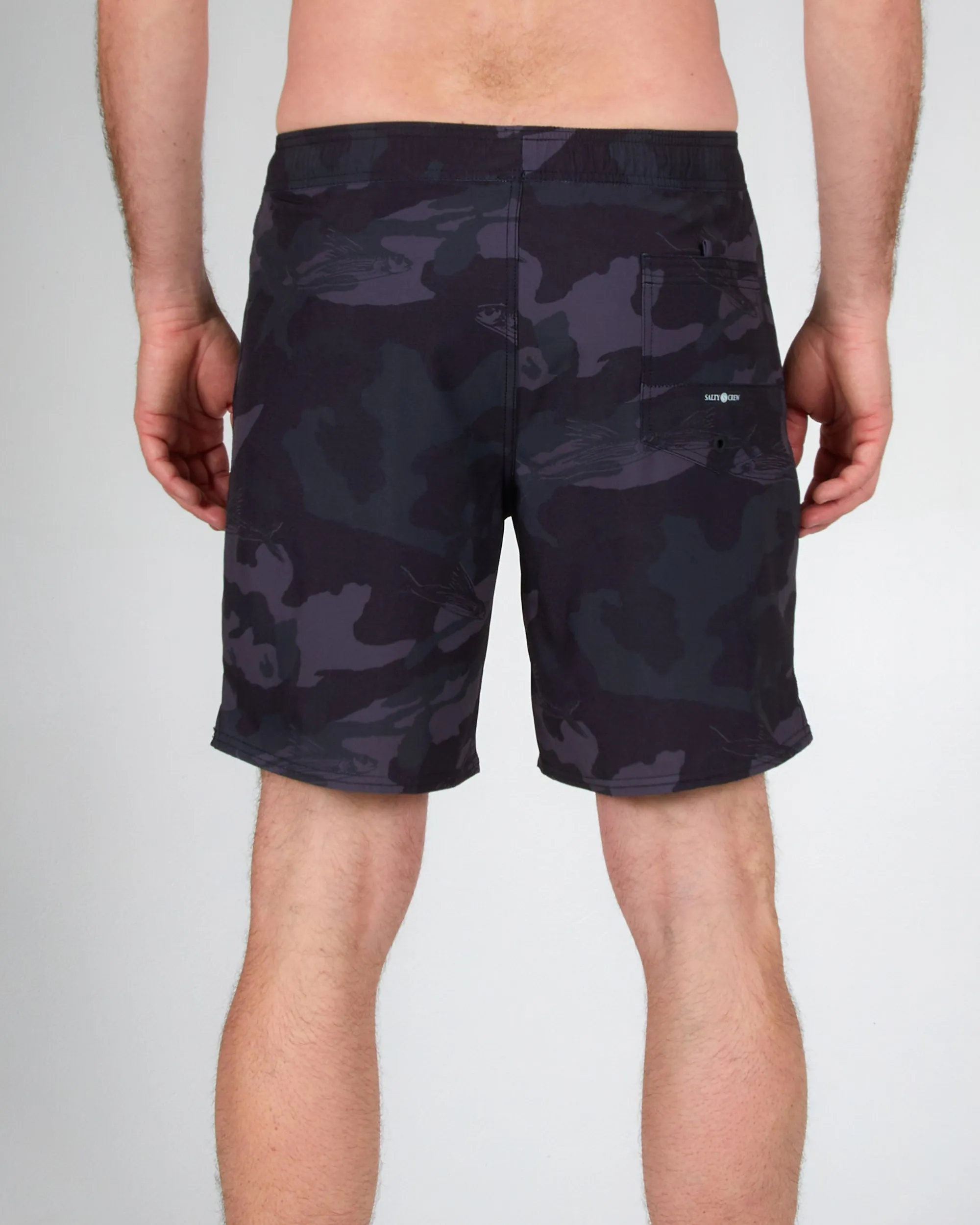 Lowtide Black Camo Elastic Boardshort