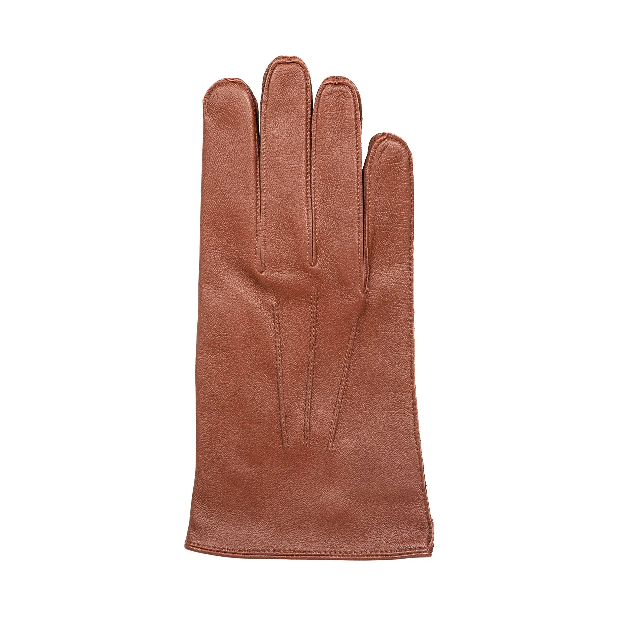 Men's Three-Point Leather Officer's Gloves