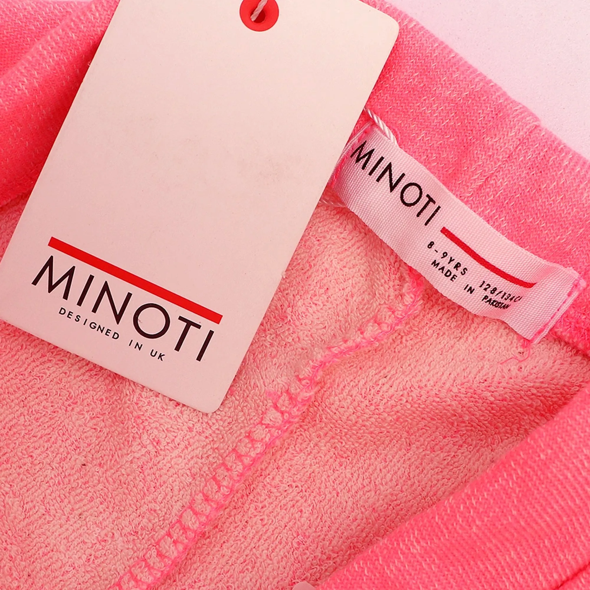 M.I.N.O.T.I - Kids 'Pink' Frayed hem Florescent dyed Shorts MN318