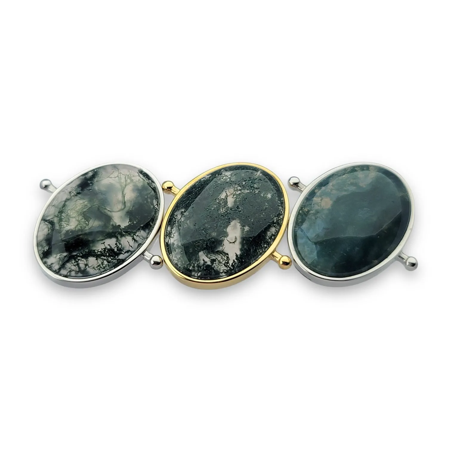 Moss Agate Oval Crystal Element