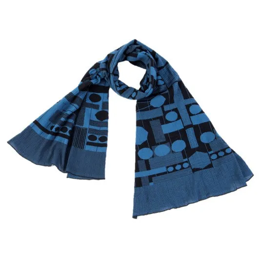 NUNO Oversized Scarf: "Kites" (Blue/Black)