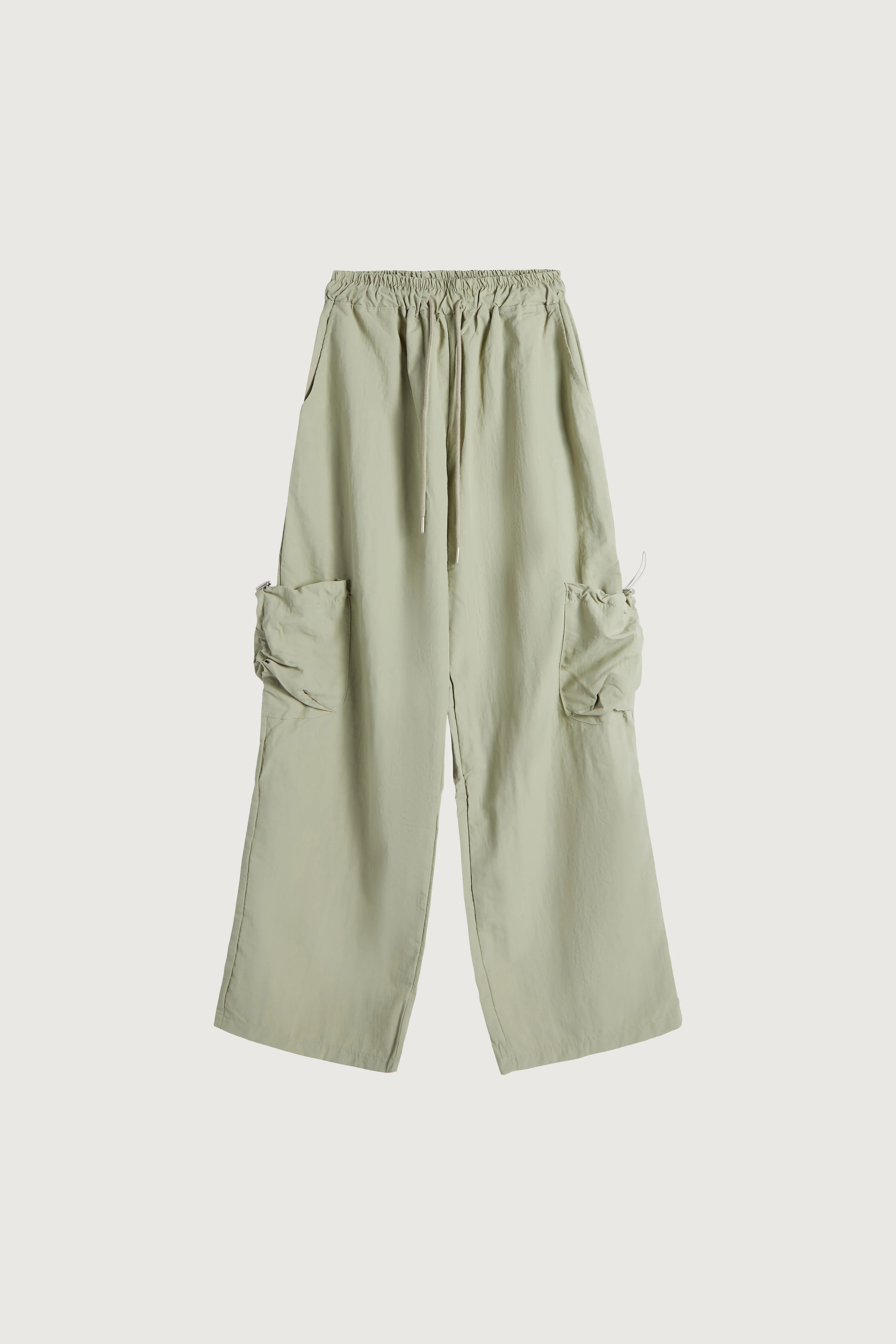 NYLON PANTS WITH RUCHED POCKETS