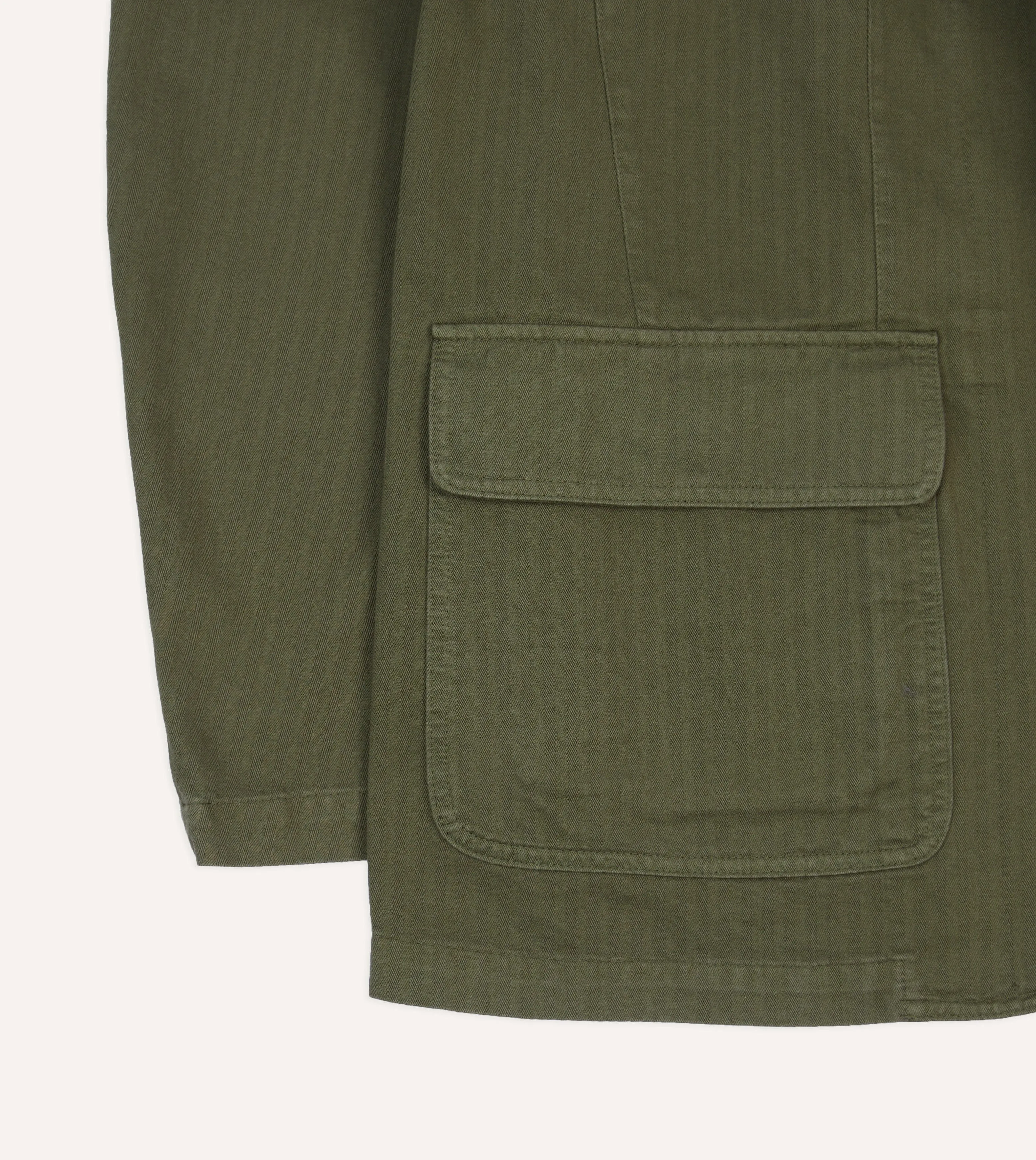 Olive Herringbone Cotton Games Blazer Mk. I