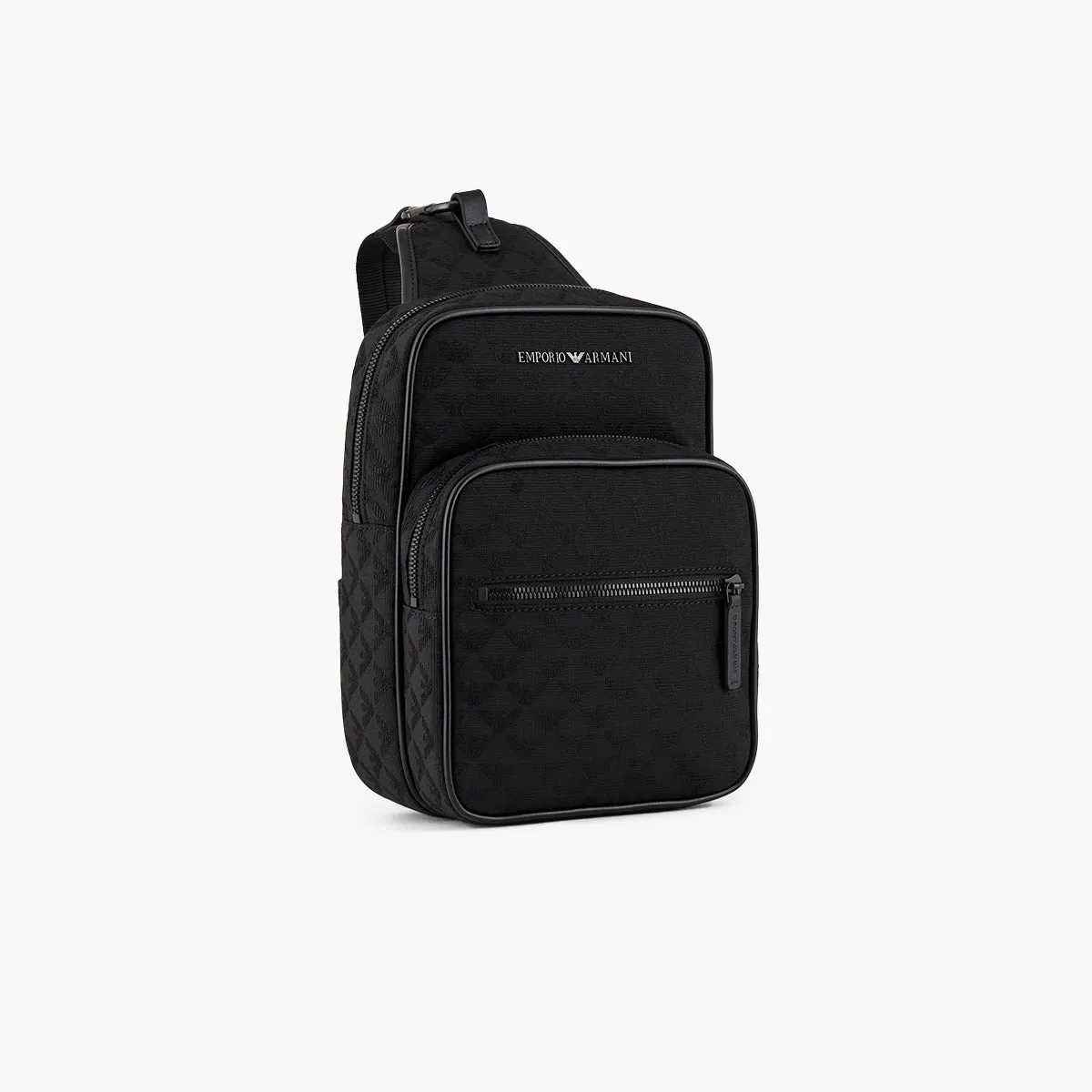 One Shoulder Backpack With All-Over Jacquard Eagle