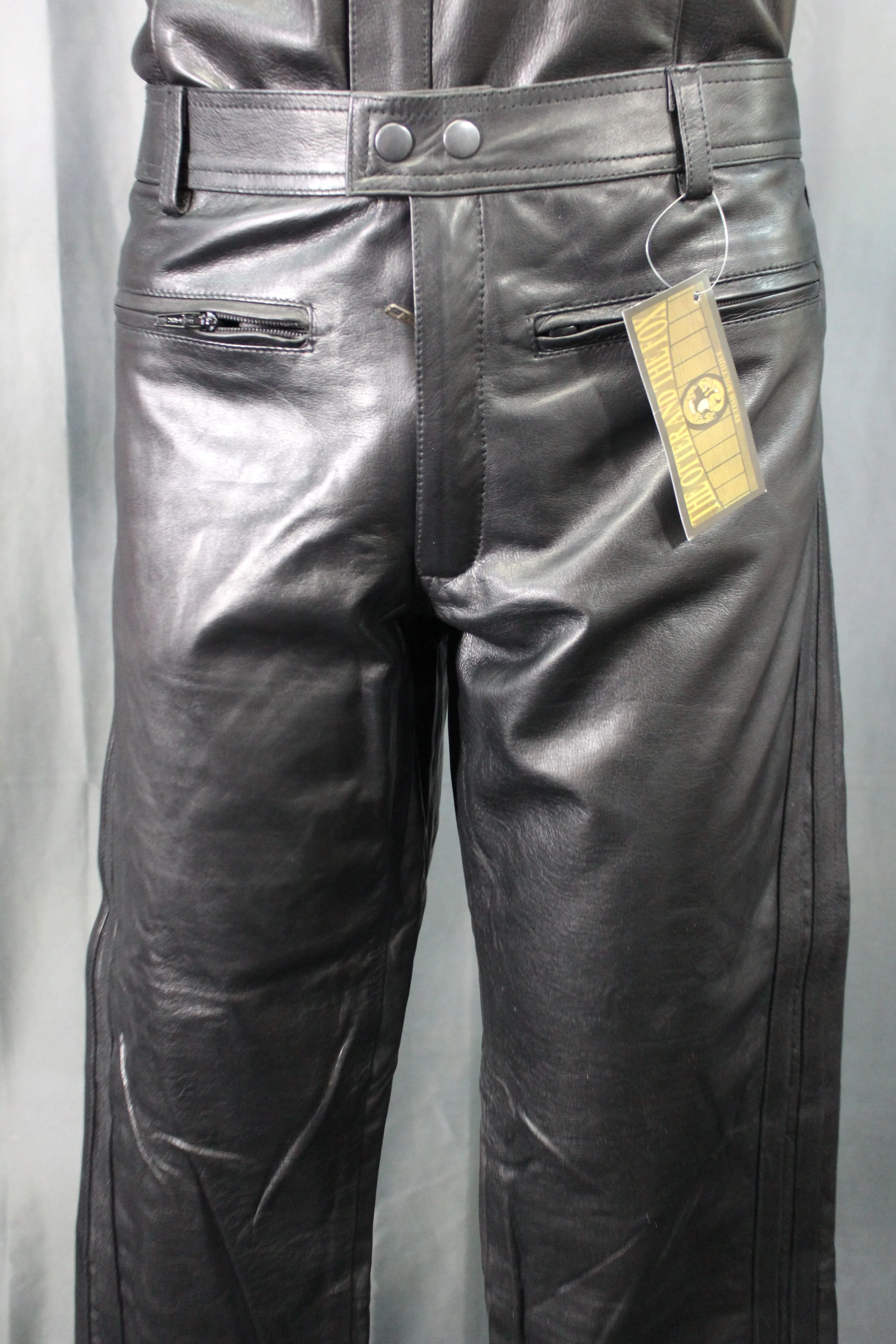 OnF Leather Formal Pants in Black