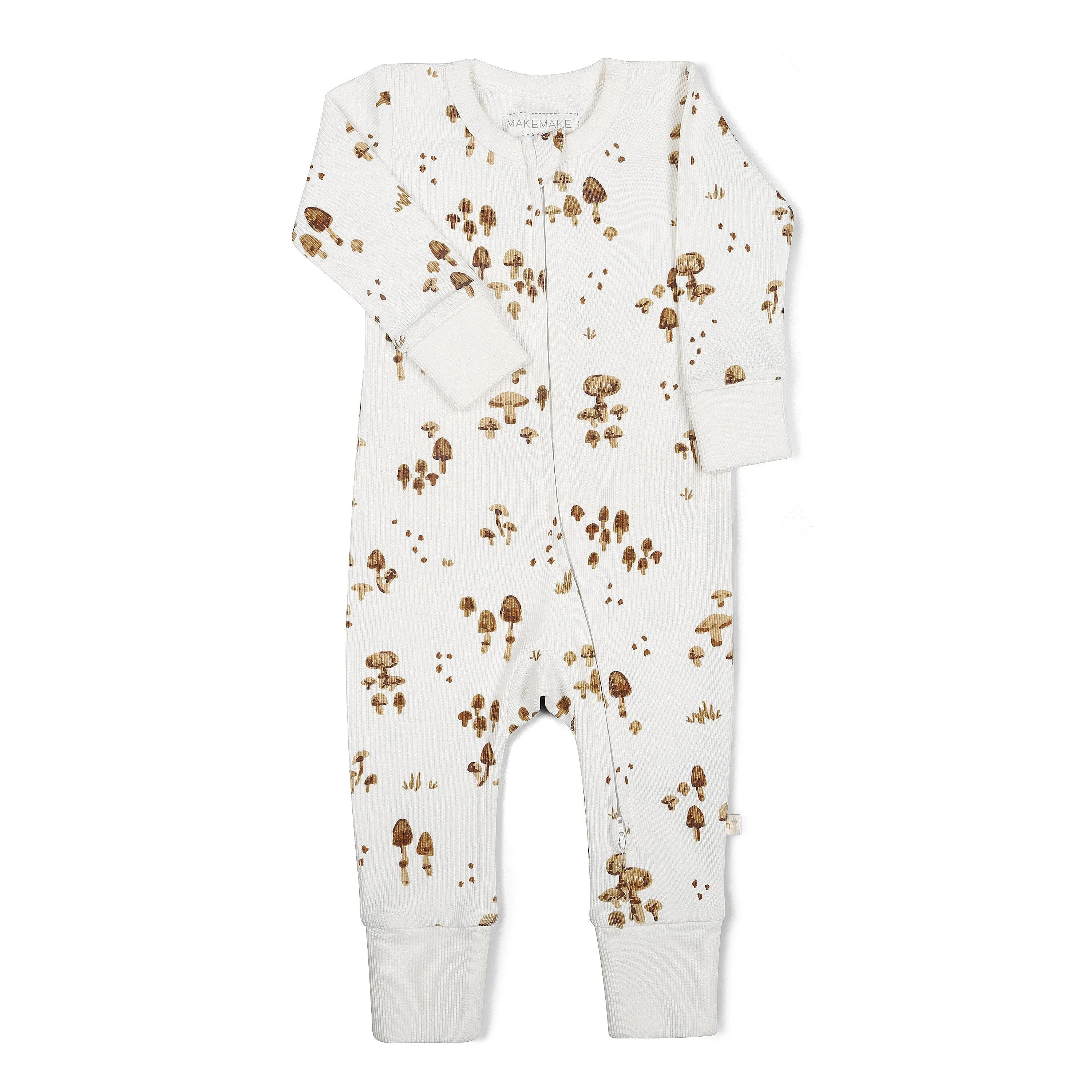 Organic 2-Way Zip Romper | Fungi