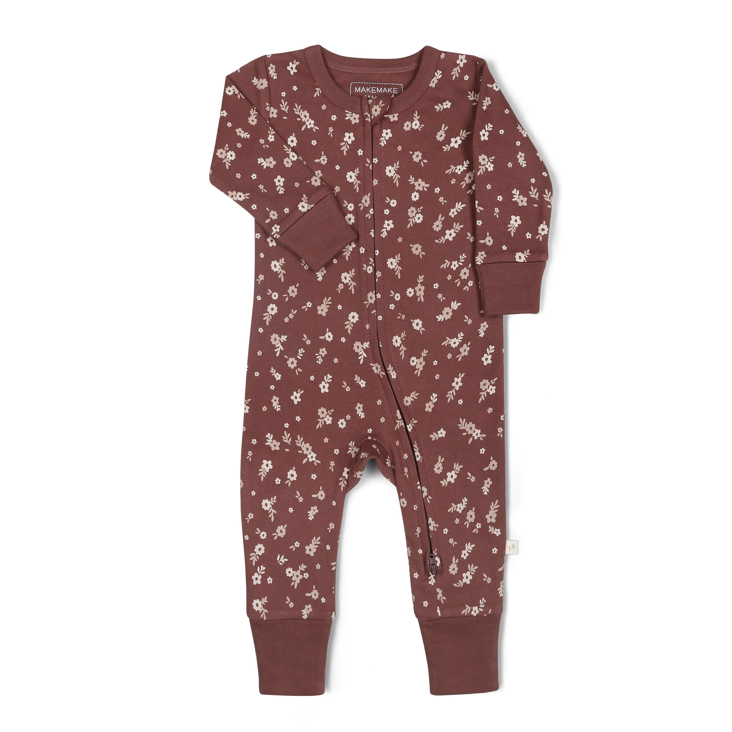 Organic 2-Way Zip Romper | Winter Bloom