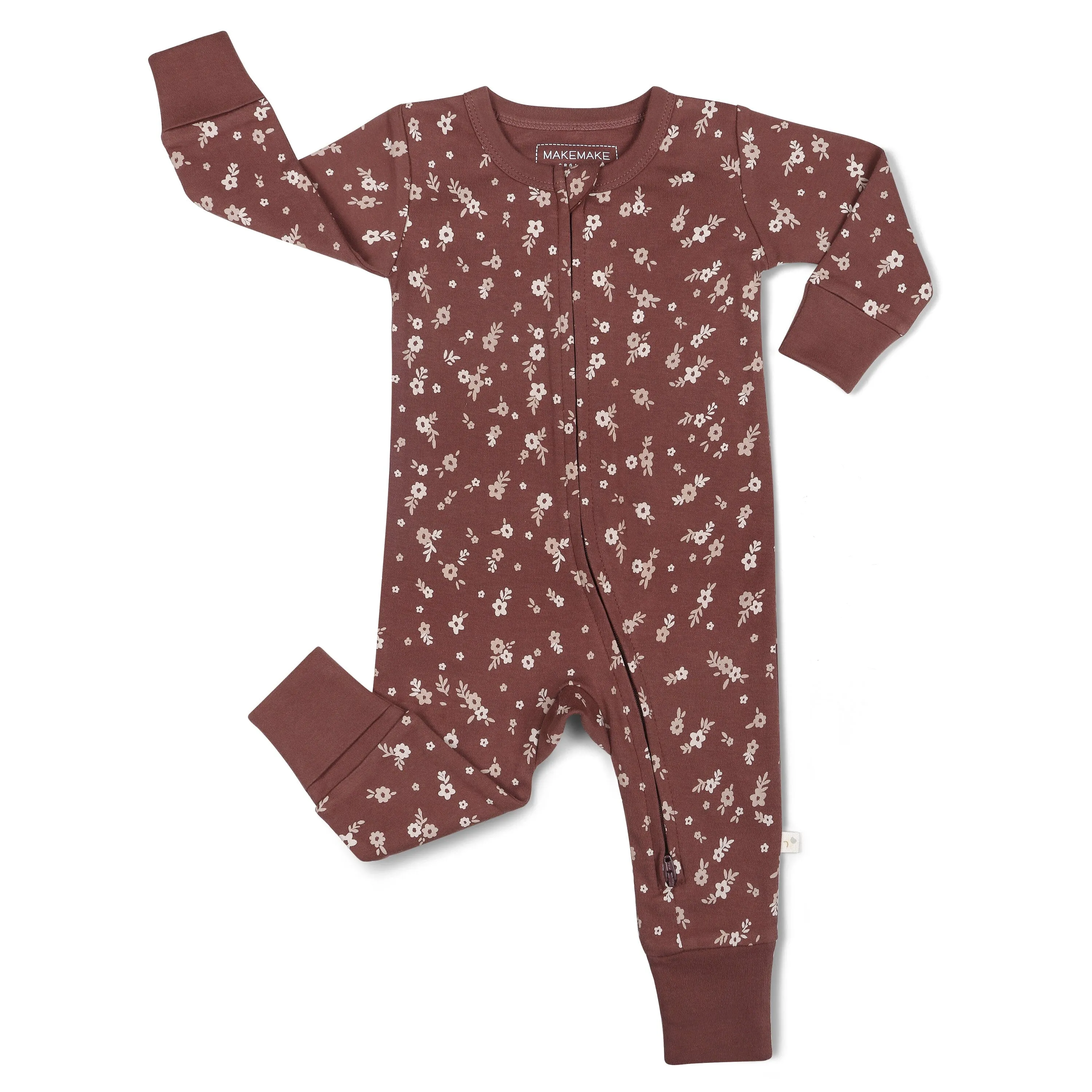 Organic 2-Way Zip Romper | Winter Bloom