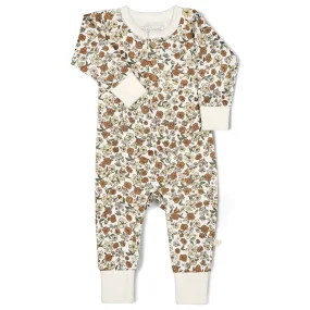 Organic Button Romper | Daffodil