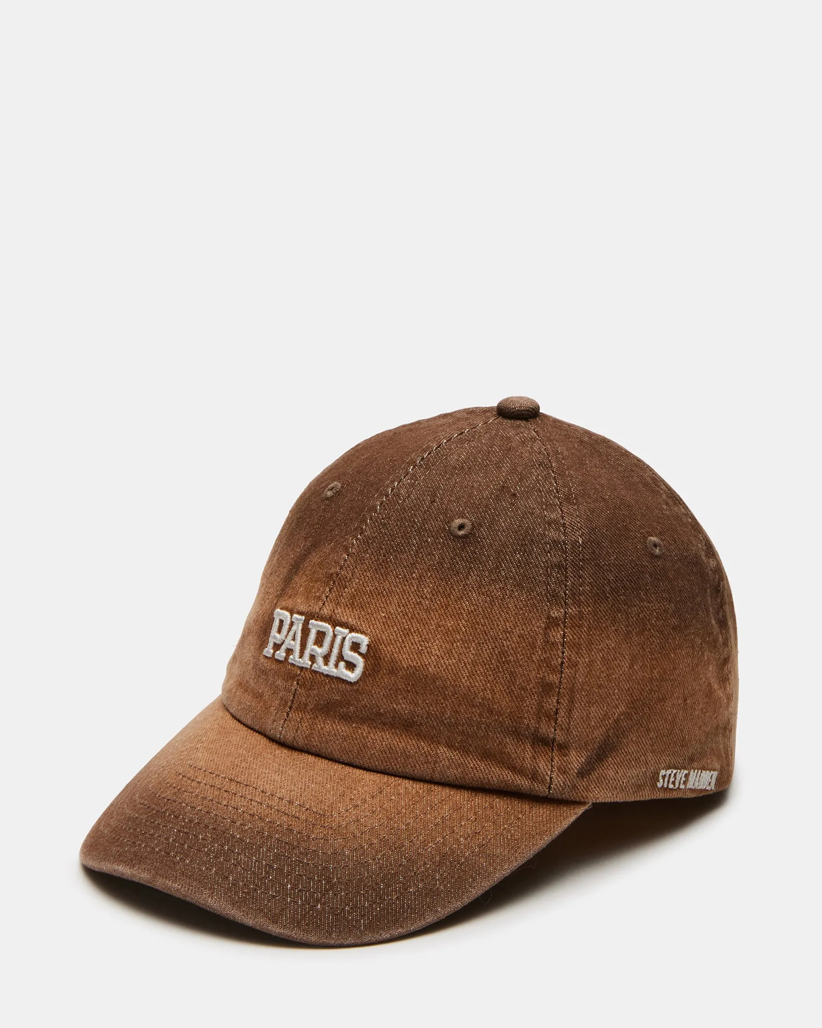 PARIS DAD CAP BROWN DISTRESSED