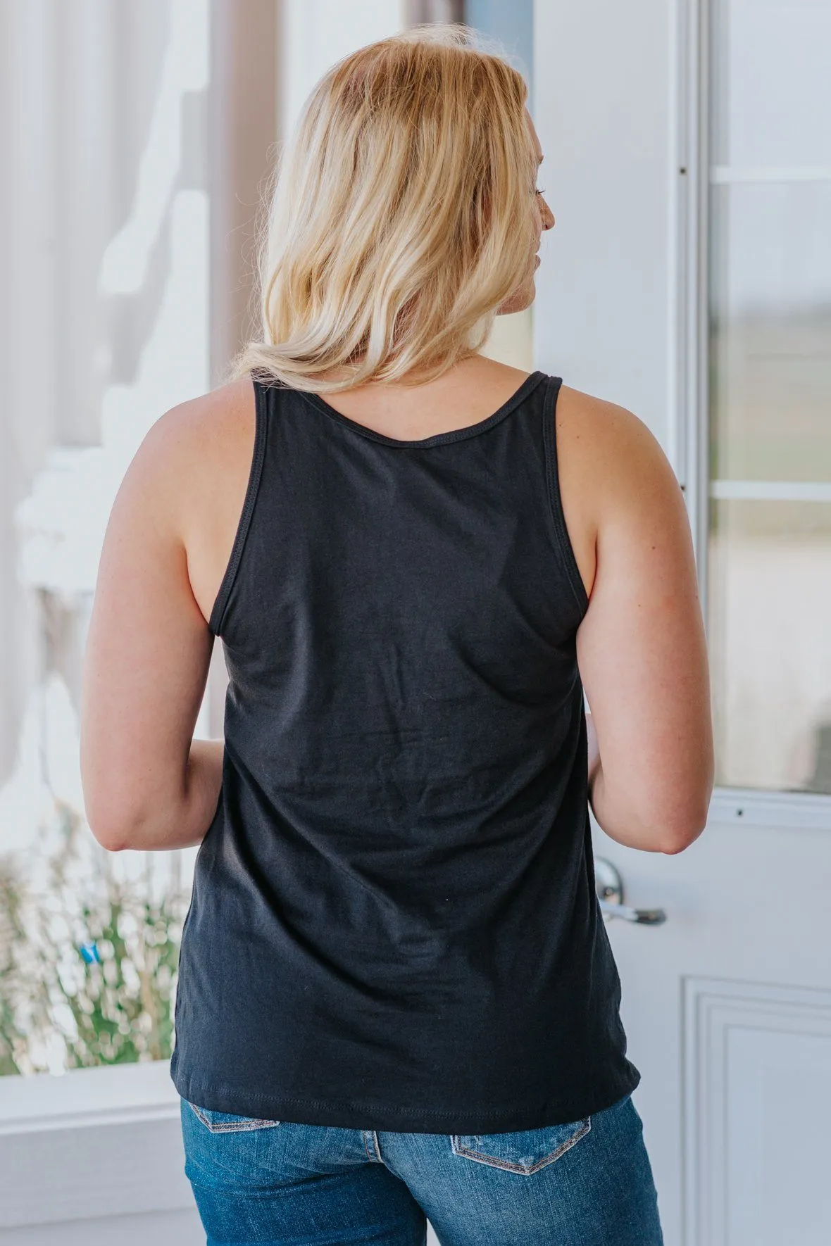 "I am Just a Girl....." Graphic Tank  Top in Black