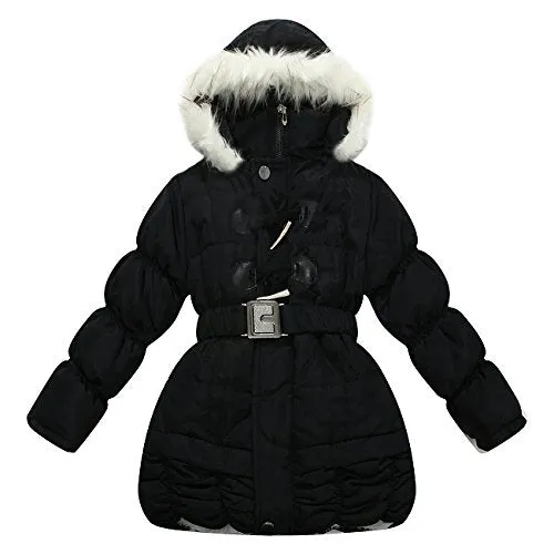 RH Puffer Winter Jacket Kids Girls Long Slim Hooded Warm Coat Ski 5-10T RH1118