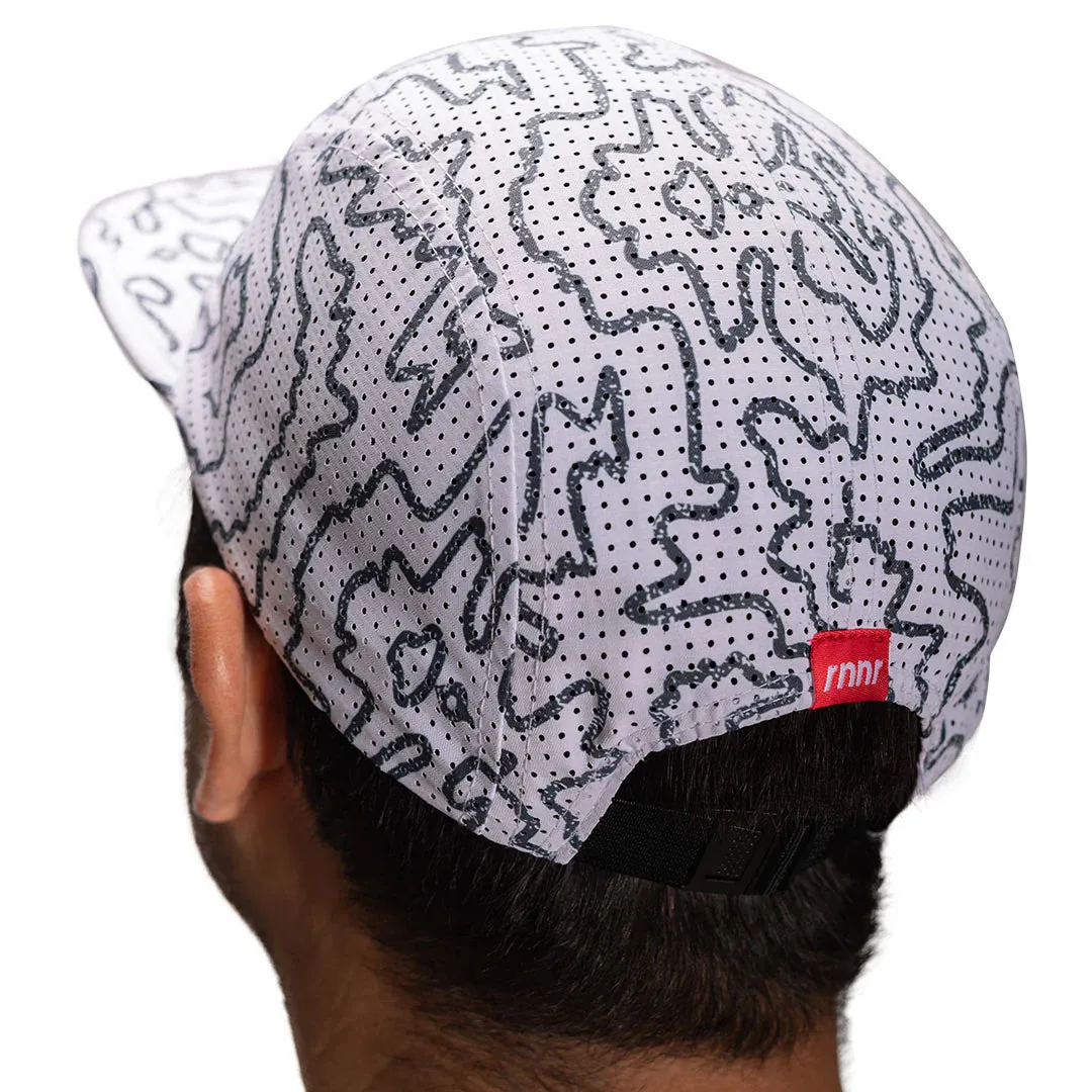 rnnr Pacer Hat: Brain on Run (White/Black/Red)