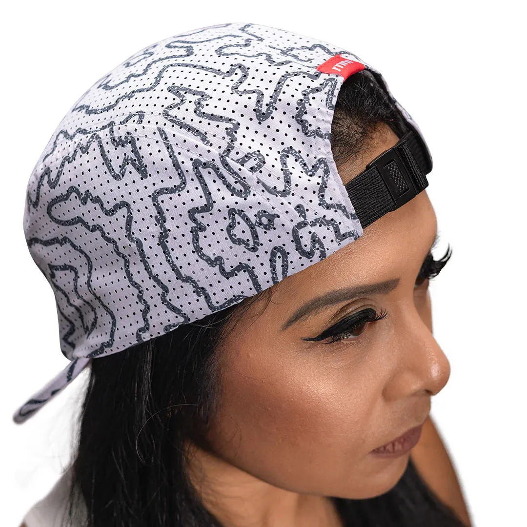 rnnr Pacer Hat: Brain on Run (White/Black/Red)