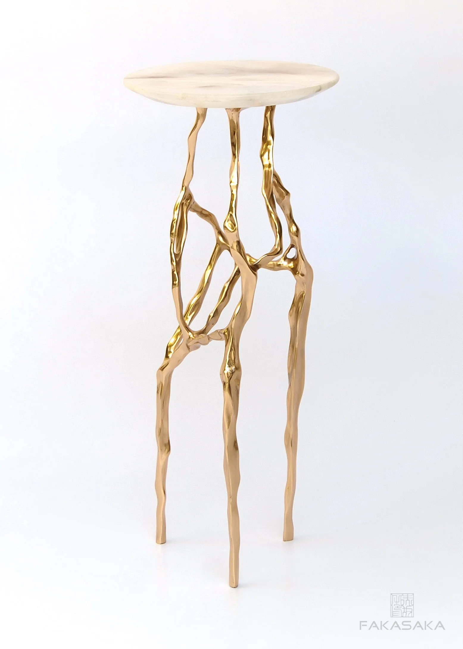 SID DRINK TABLE<br><br>ONYX<br>POLISHED BRONZE