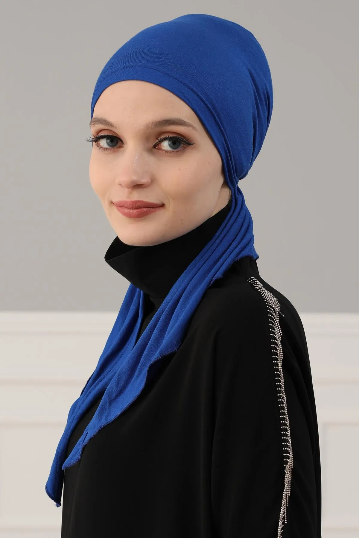 Simple Pre-Tied Turban Bonnet for Women, Easy Wear Chemo Headwear for Cancer Patients, Soft and Breathable Cotton Headwrap,B-47