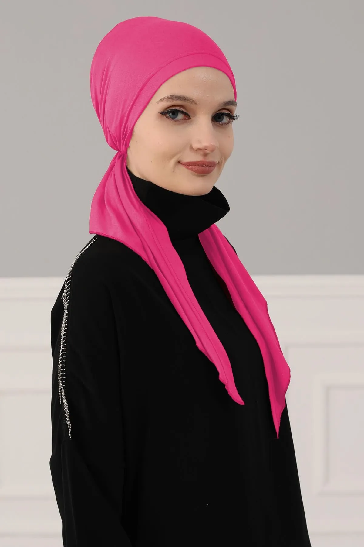 Simple Pre-Tied Turban Bonnet for Women, Easy Wear Chemo Headwear for Cancer Patients, Soft and Breathable Cotton Headwrap,B-47