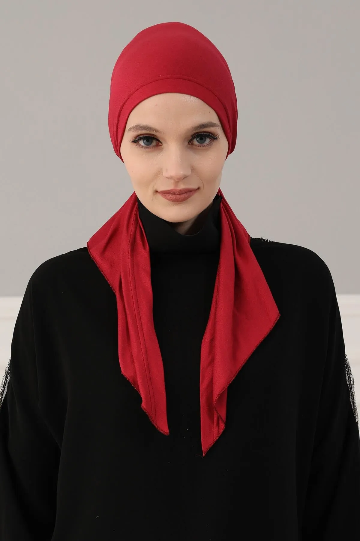 Simple Pre-Tied Turban Bonnet for Women, Easy Wear Chemo Headwear for Cancer Patients, Soft and Breathable Cotton Headwrap,B-47