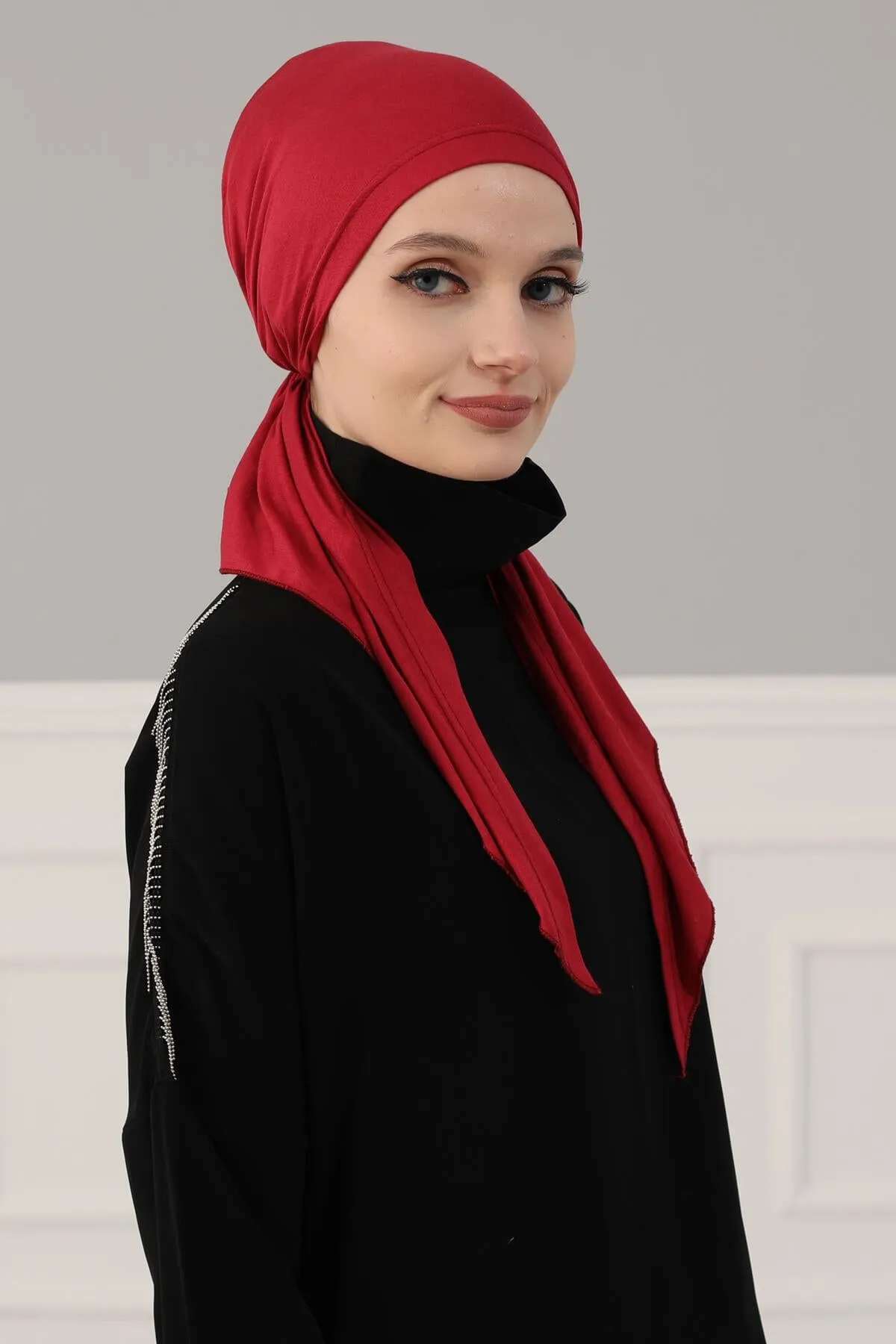 Simple Pre-Tied Turban Bonnet for Women, Easy Wear Chemo Headwear for Cancer Patients, Soft and Breathable Cotton Headwrap,B-47