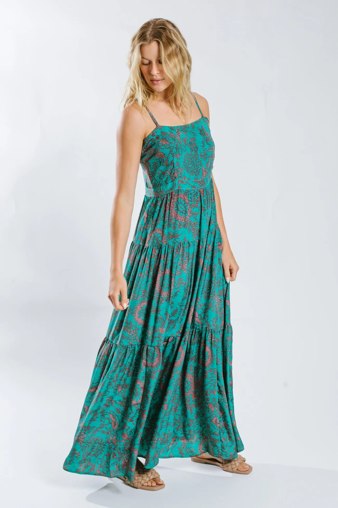 Stefna Tiered Maxi Dress