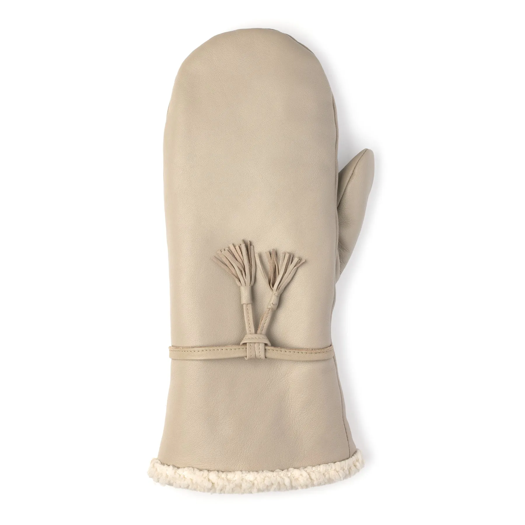 Tassel Leather Mitt