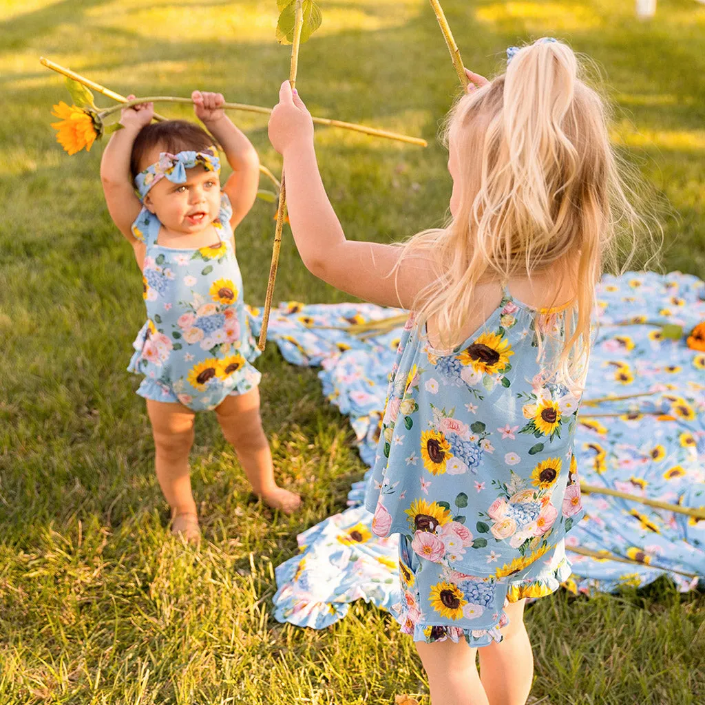 Teresa Marie Ruffled Strap Bubble Romper