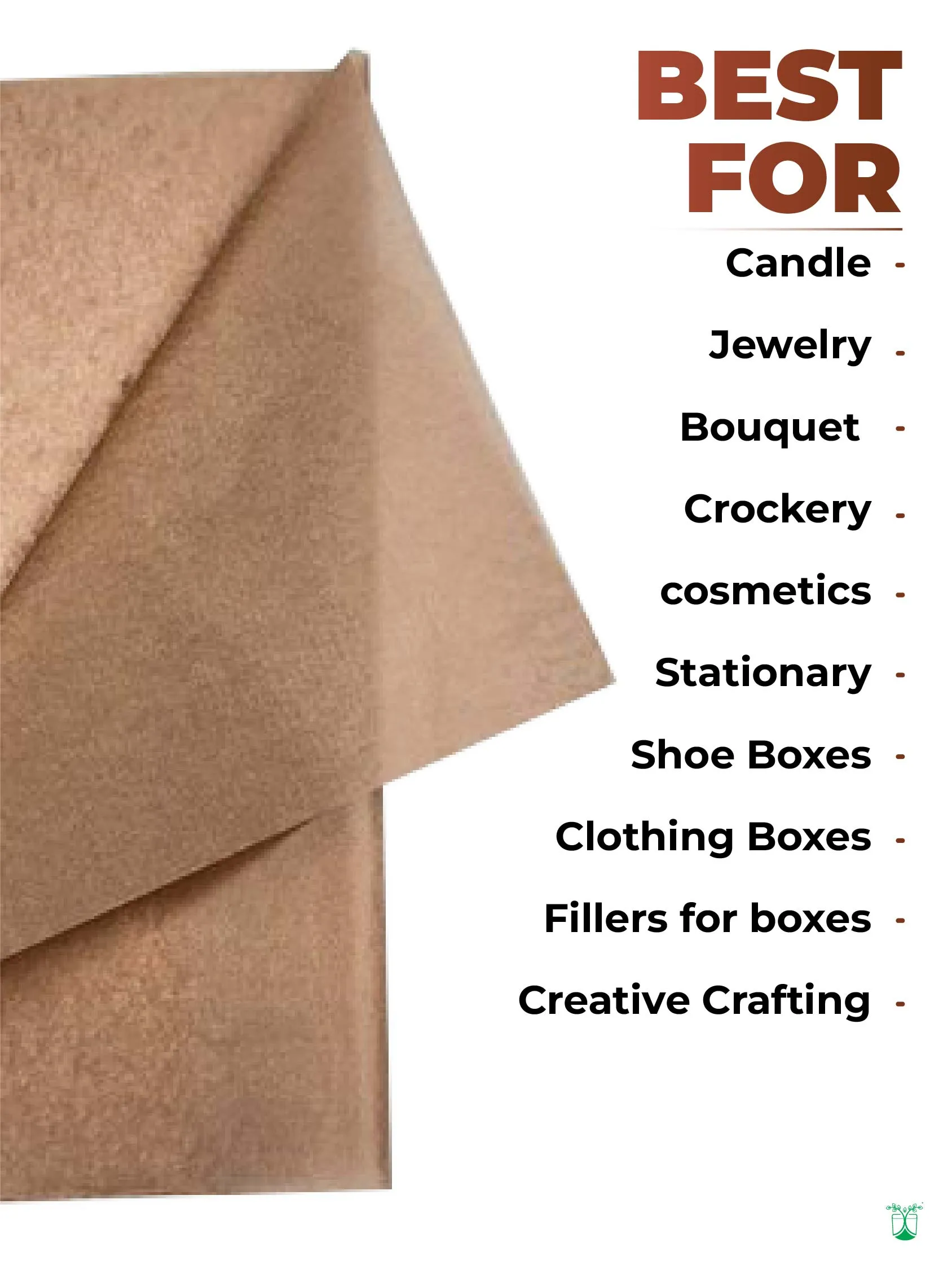 Tissue Paper (Moss Brown). Acid-free & Sustainable Wrapping Paper.