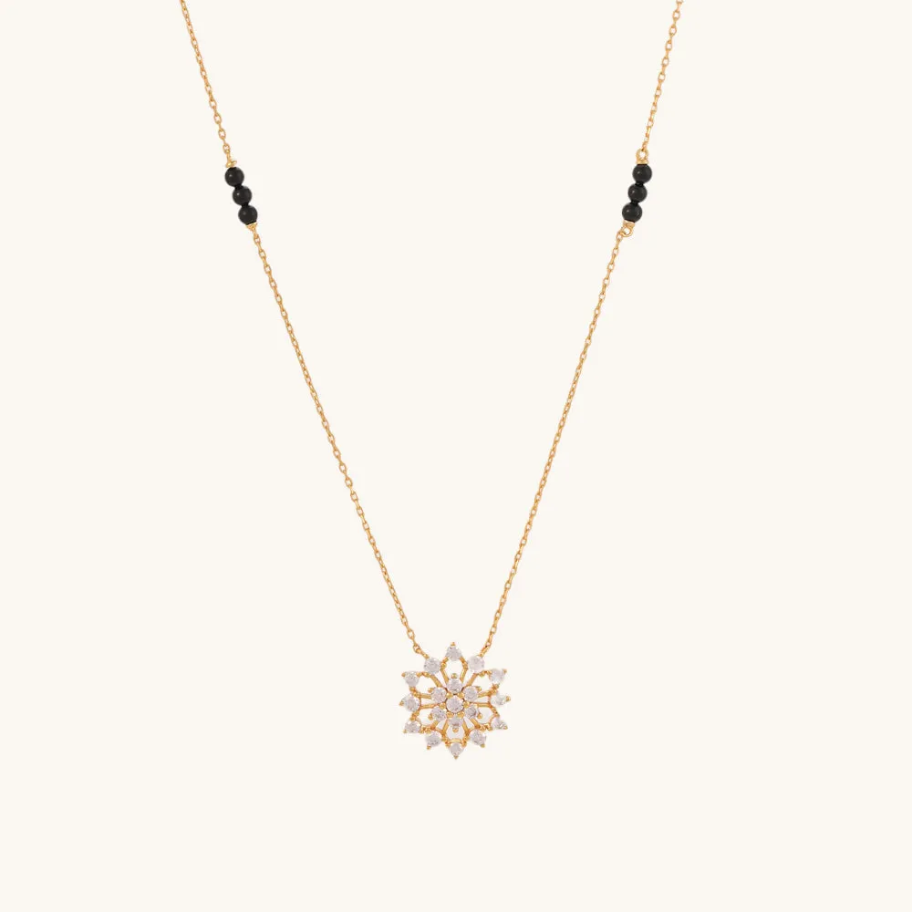 Tvarita Diamond Mangalsutra   | BIS Hallmarked | 18k Gold Vermeil