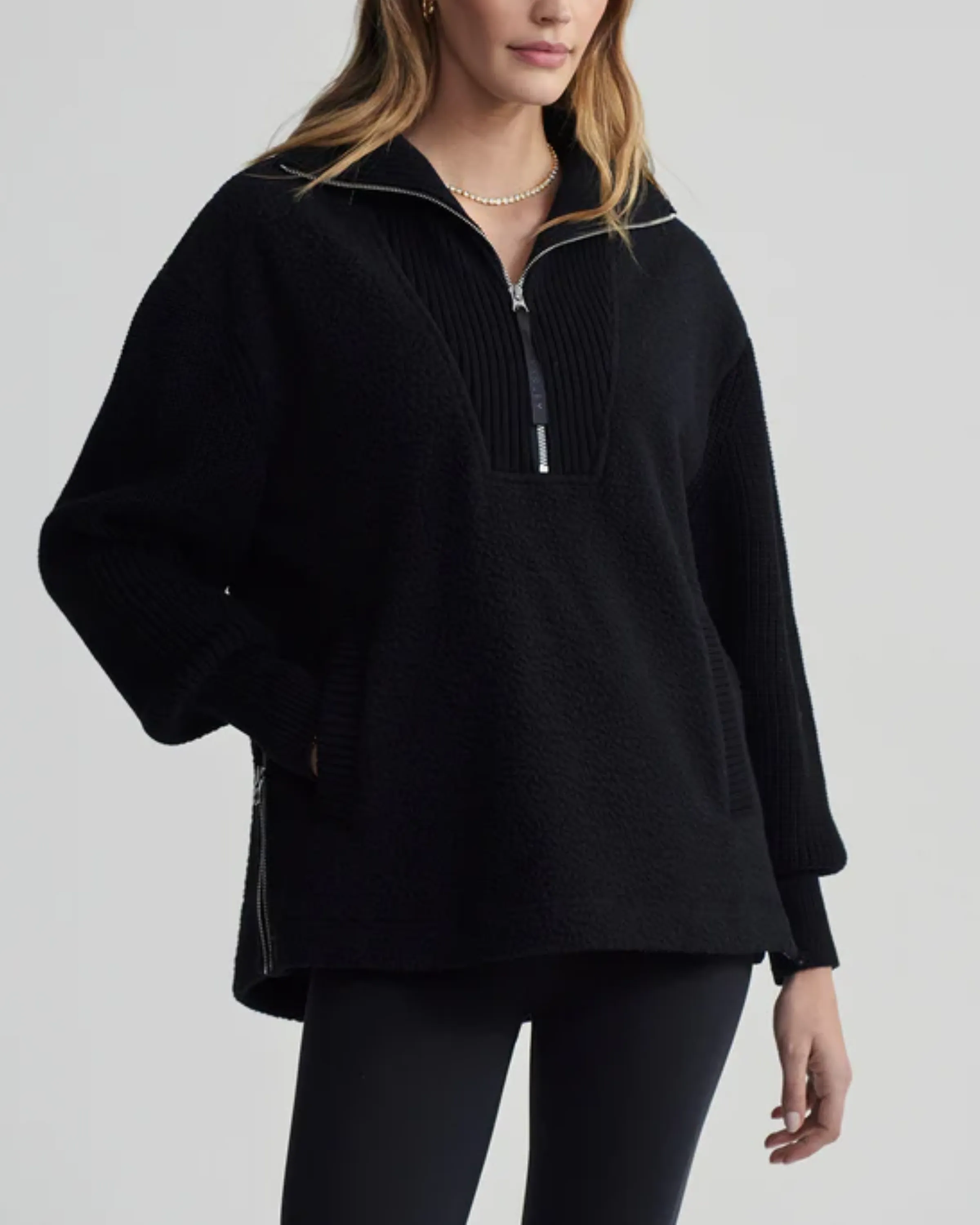 Varley Theresa Half Zip Fleece in Black