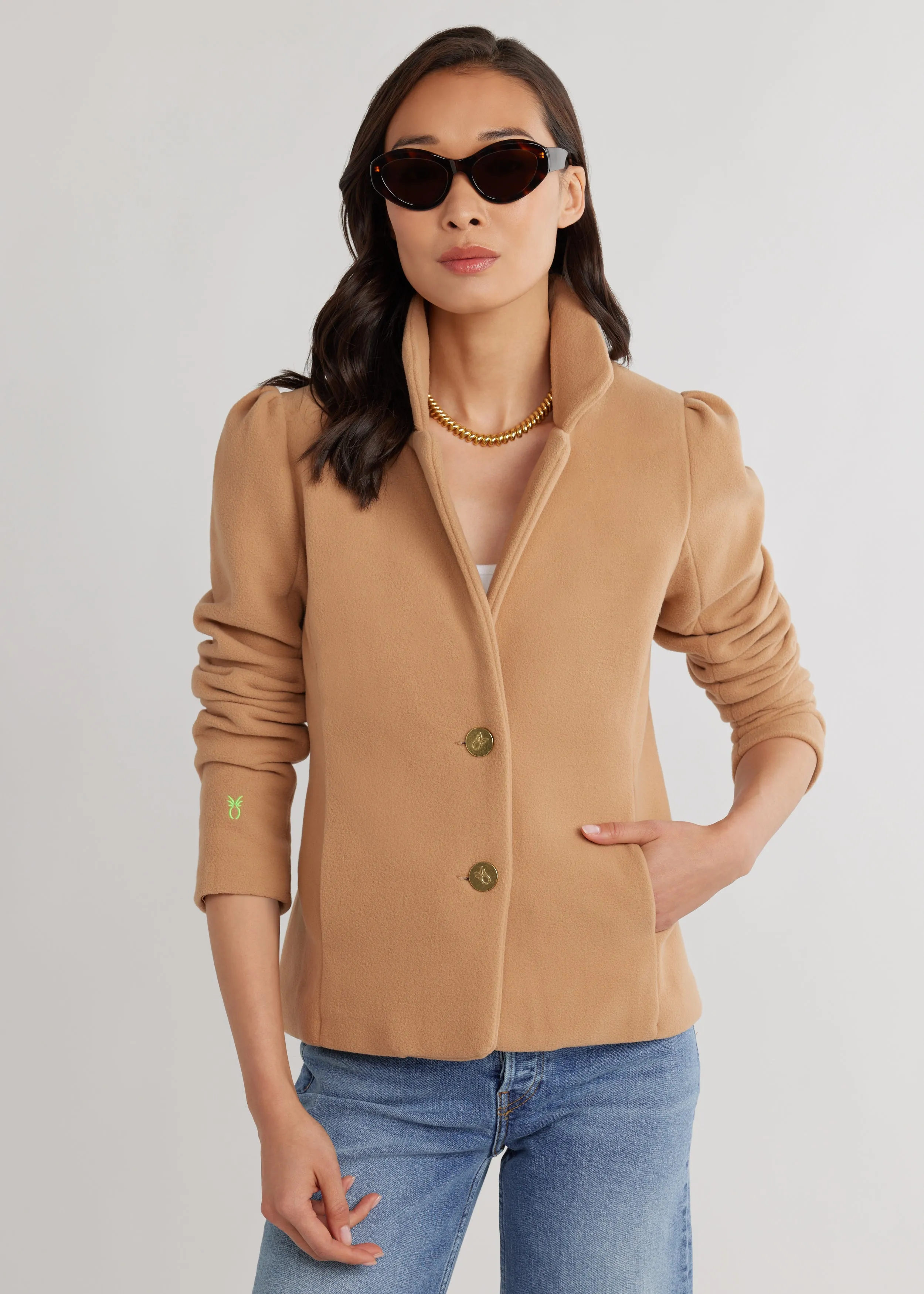 Windsor Blazer in Vello Fleece (Camel)